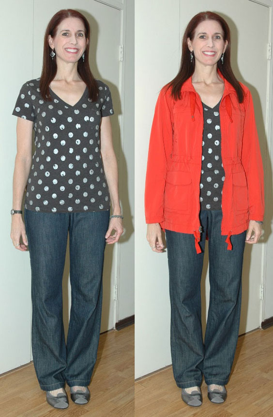 Project 333 Week 7 - Outfit #3 (with and without jacket)