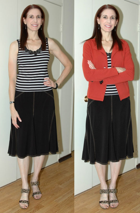 Project 333 Week 8 - Outfit #3 (with and without jacket)