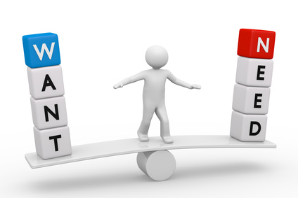 Want Need Balancing Act