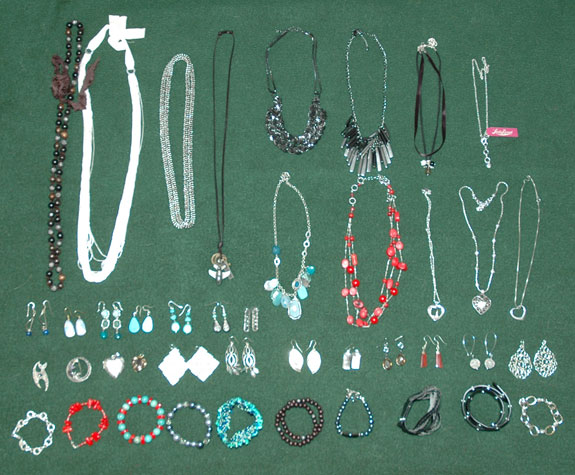 Purged jewelry pieces