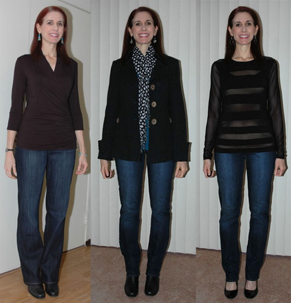 Black top and jacket outfits