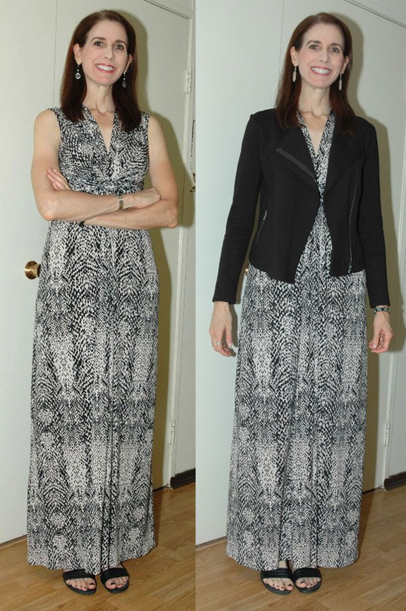 Snakeskin maxi-dress