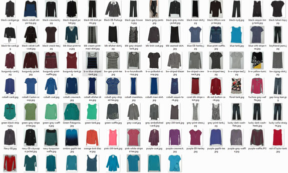 May 2015 Working Closet - Clothes