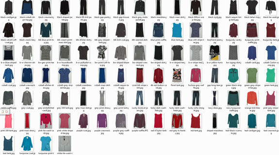 June 2015 working closet - out and about clothes