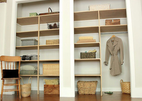 Closet shelving options