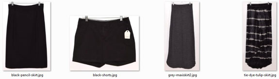 August and September 2015 - new skirts and shorts