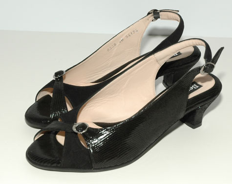 black Beautifeel slingbacks