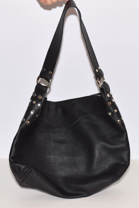 black studded purse
