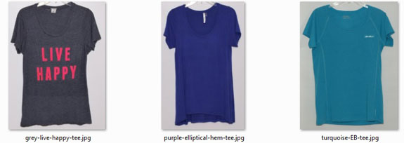 Travel capsule items not worn