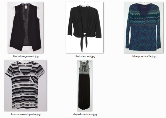 Travel capsule items worn twice