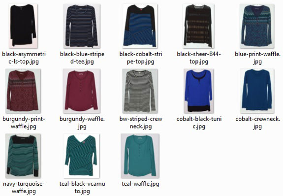 optimal-size wardrobe: long-sleeved tops